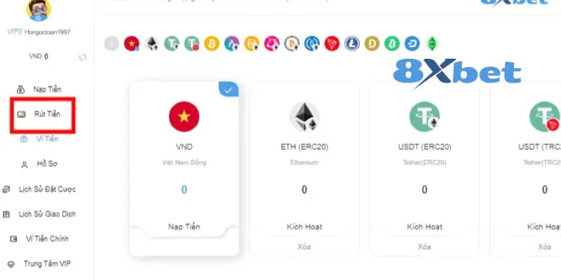 Hướng dẫn chi tiết cách nạp rút tiền 8xbet thành công